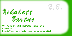 nikolett bartus business card